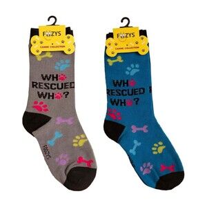 Foozys Unisex Crew Socks, Who Rescued Who